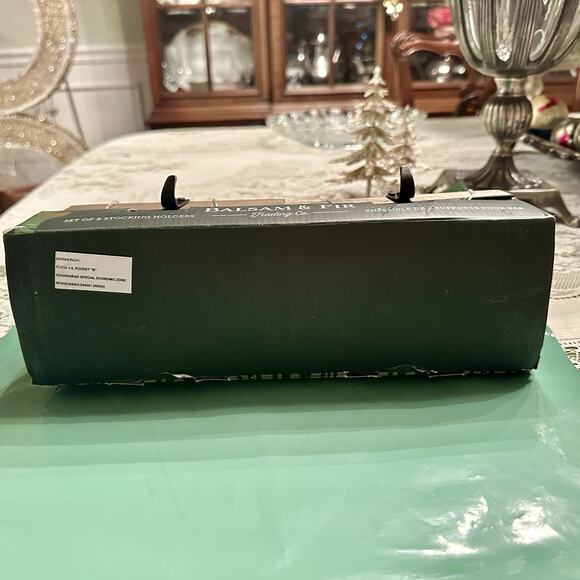 Balsam & Fir Trading Co. Set of 2 Wooden Christmas Tree Stocking Holders - Picture 8 of 12